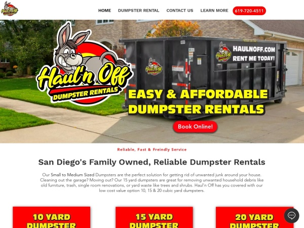 Haul'n Off Dumpster Rental Lemon Grove CA